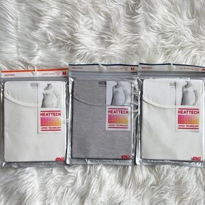 Uniqlo HEATTECH Tops in White and Gray